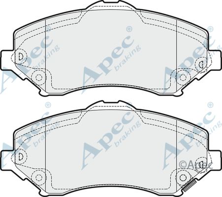 APEC BRAKING stabdžių trinkelių rinkinys, diskinis stabdys PAD1700